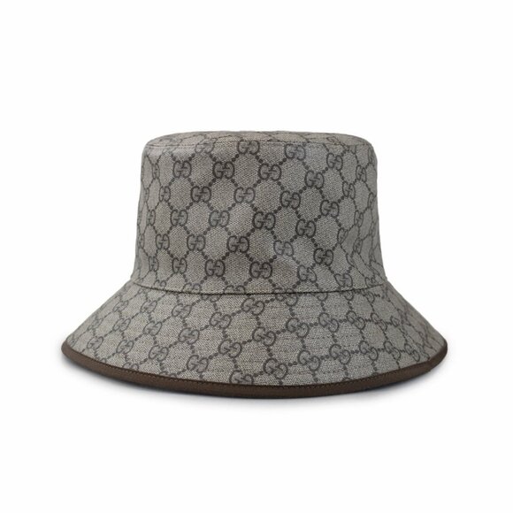 NWT GUCCI Bucket Hat Supreme Brown GG Sz S 100% Authentic